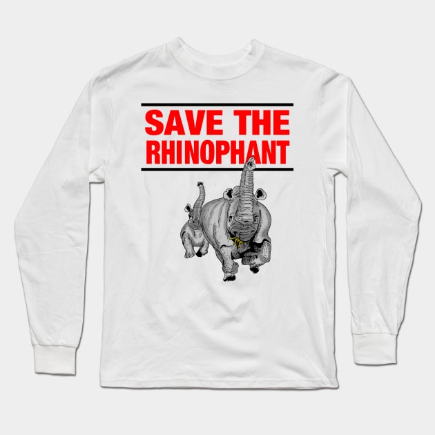 Save the Rhinophant Long Sleeve T-Shirt by Johanmalm